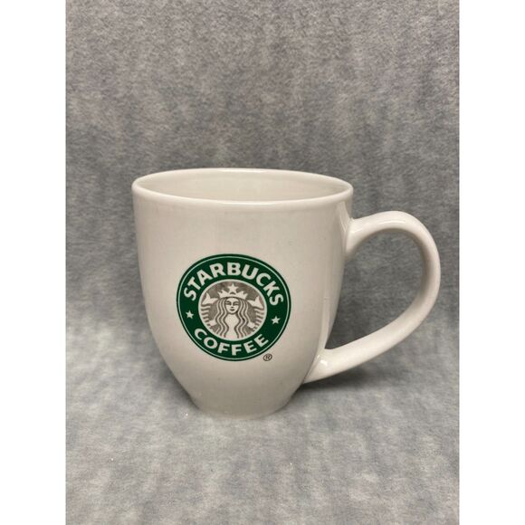 Starbucks Coffee Mug Cup‎ 14 oz. White w/Green Logo Old Classic Mermaid - Picture 3 of 5